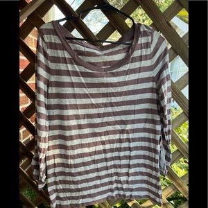 Long sleeved striped top